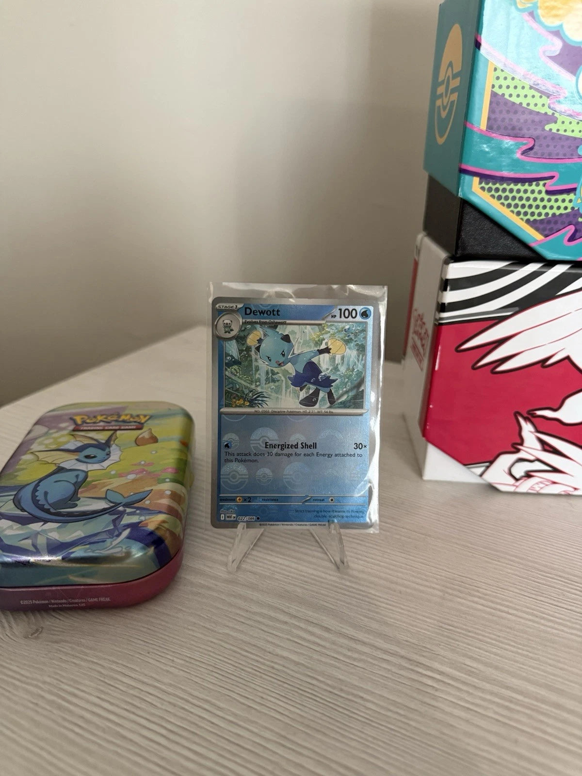 Dewott Reverse Holo White Flare Pokeball 022/086