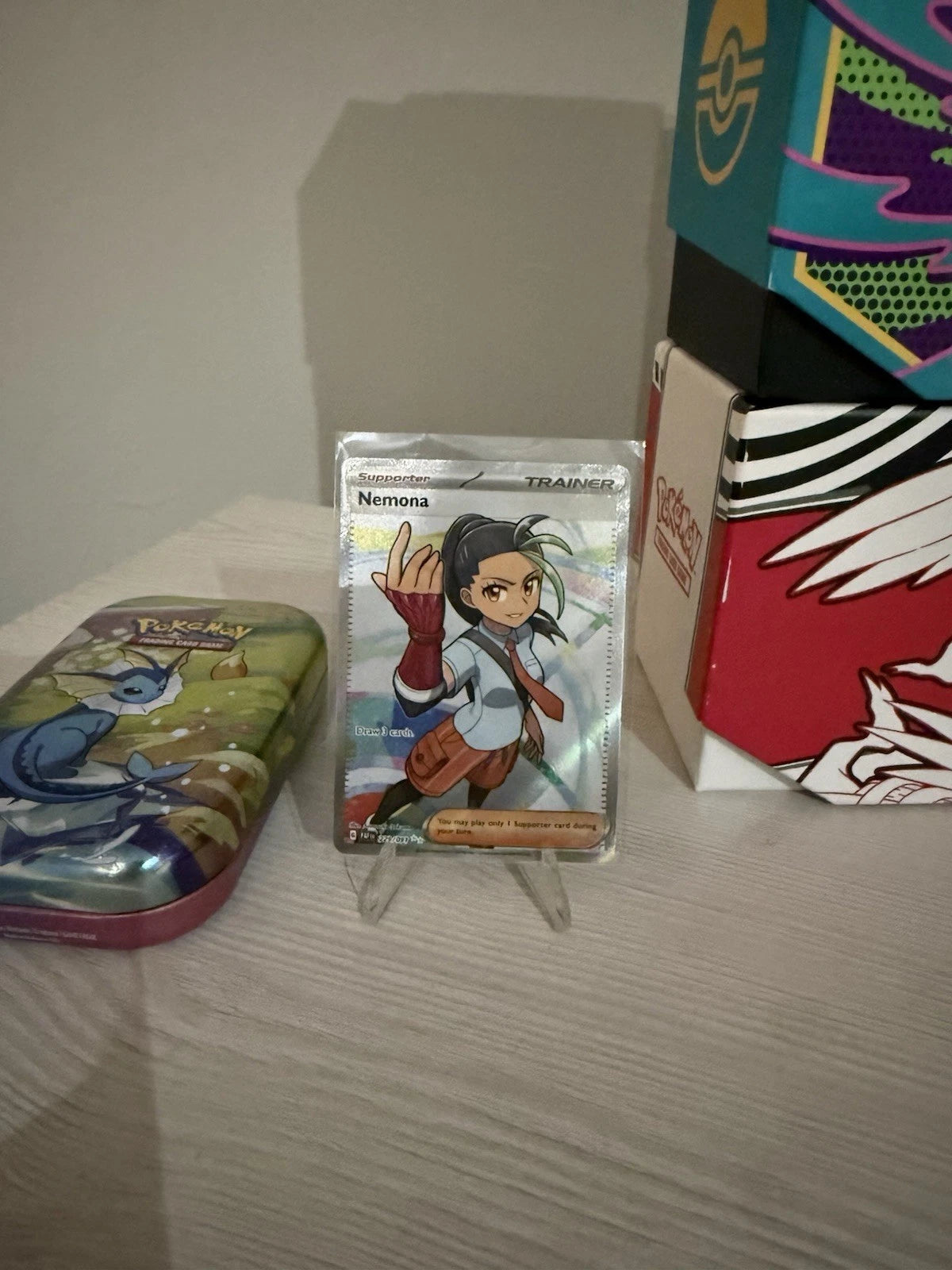 Pokemon TCG Nemona Full Art Trainer Card Paldean Fates 229/091