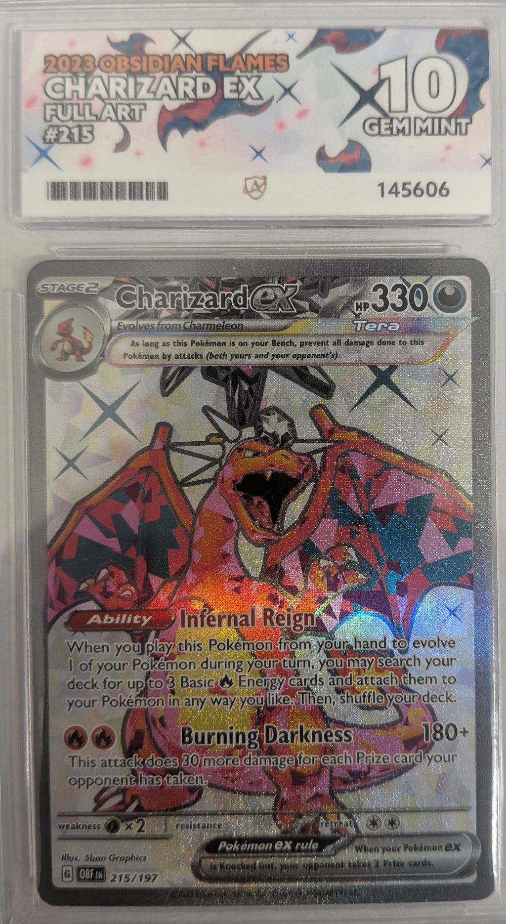 Obsidian Flames Charizard ex Ace gem mint 10